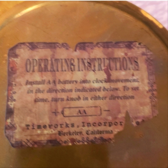 Timeworks genuine Ralph Paine vintage brass clock - Picture 7 of 10